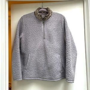 Abercrombie & Fitch Gray Fleece 1/4 Zip, Size XL